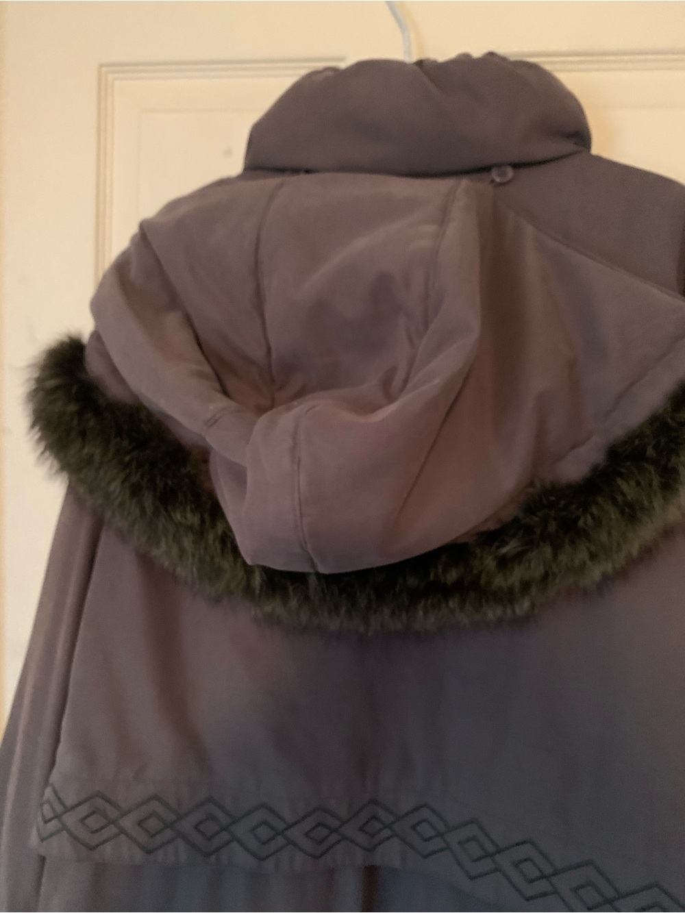 Utex Olive Green Puffer Coat with Faux Fur Accent - Picture 9 of 10